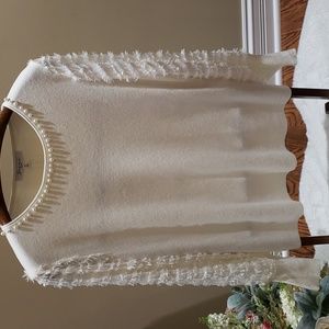 Nwt Siani ecru sweater with pearls